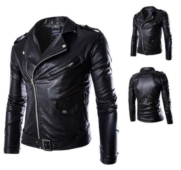 

spring autumn and winter korean s4xl 5xl personality handsome men pu leather jacket coats fashionable punk fan vehicle clothing2210686, Black