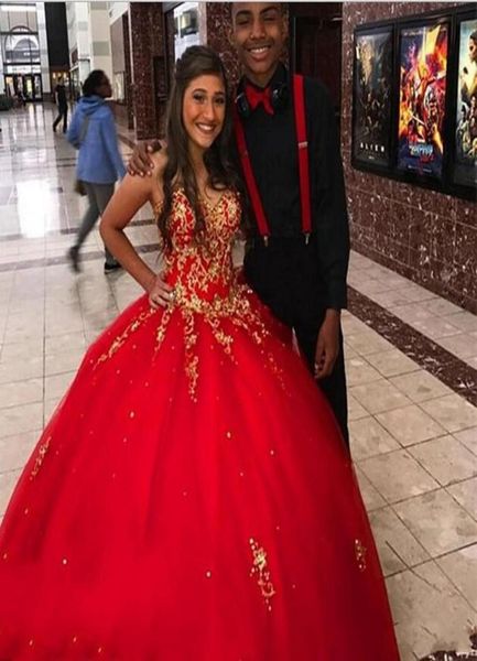 

red with gold embroidery quinceanera ball gown dresses 2022 sweetheart beading tulle floor length prom formal evening dress5010194, Blue;red