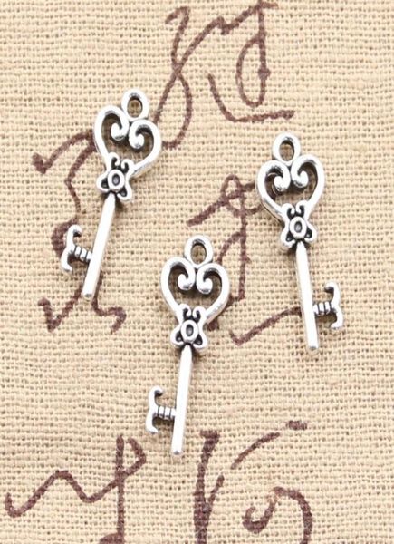 

150pcs charms skeleton key 21mm antique making pendant fitvintage tibetan silverdiy bracelet necklace8980160, Bronze;silver