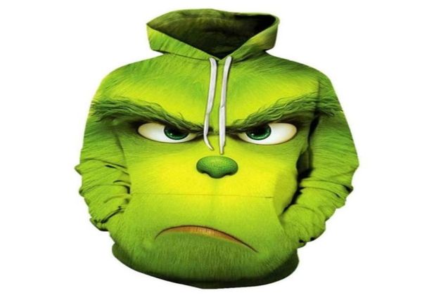 

sweatshirts hoodies animation 3d digital printing christmas geek the grinch men039s women039s sweater hooded sweater spring75564035854425, Black