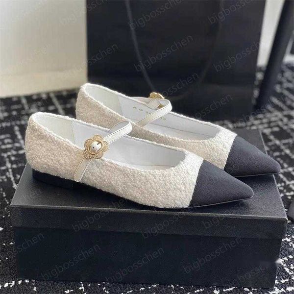 

designer sandals flat pointed toe single shoes leather ballet women's flat boat shoes loafers casual dress shoes 35-41, Black