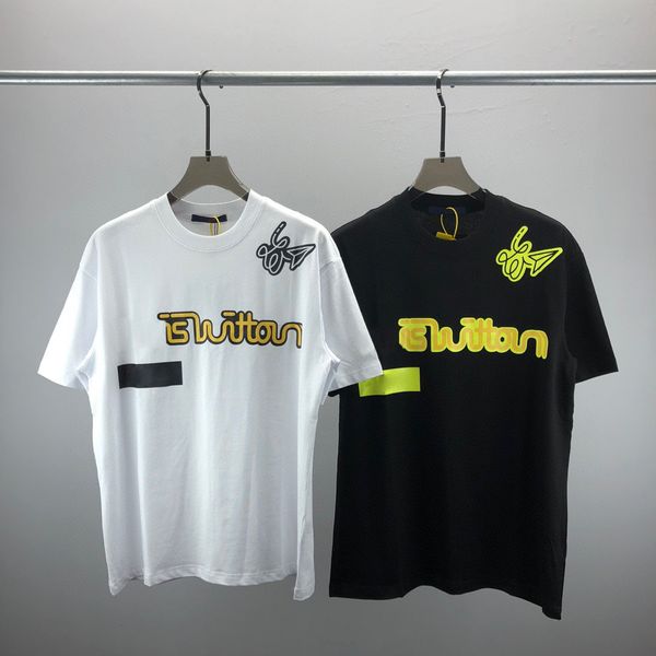 

men's plus tees & polos round neck embroidered and printed polar style summer wear with street pure cotton t-shirts 115, Black