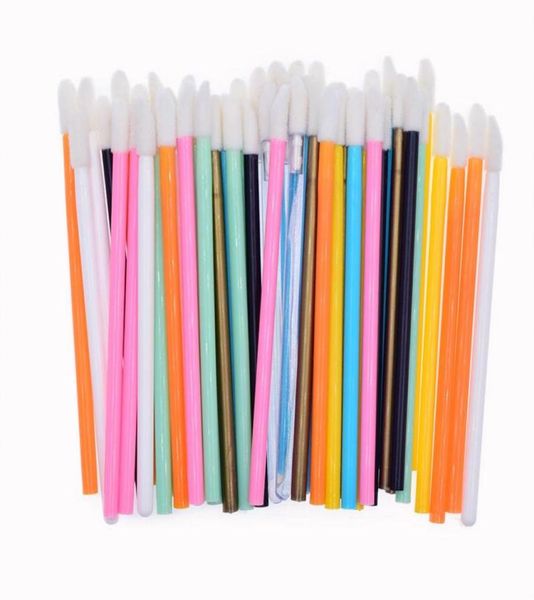 

whole 500 pcs 10 colors lipstick gloss disposable lip brush pen wands applicator brush professional beauty makeup tools9181830