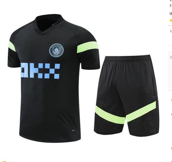 

22/23 new england short sleeve tracksuit training wear jogging suit soccer jersey set chandal survement maillots de foot kids s-xxl, White;black