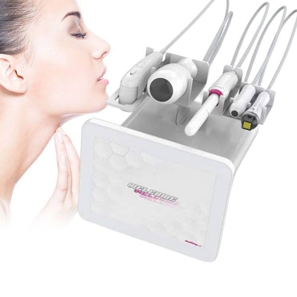 

multifunction 5 in 1 focused ultrasound 3d 4d 5d 7d hifu face body skin rejuvenation rf microneedling face lifting vaginal tightening machin, Black;white