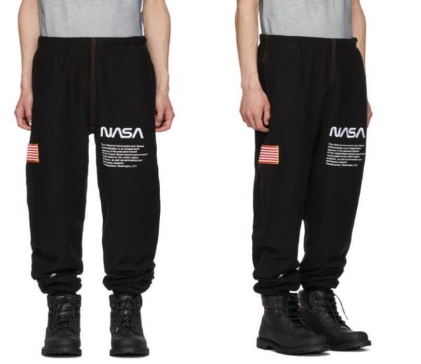 

mens pants cotton sweatpants joggers cargo pants track usa flag space sport drawstring elastic waist pants for women 624832, Black