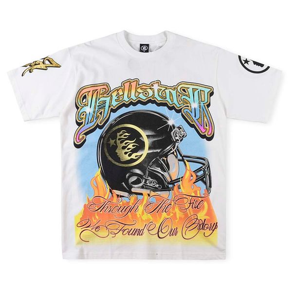 

mens t shirts designer hellstar t-shirts man casual white printed shirt street fit shorts sleeve clothes, Black;brown