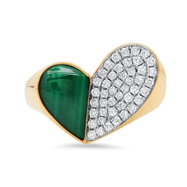 

european and american fashion brass plated 18k gold inlaid with love peacock diamond ring women's trend simple charm jewelry, Silver