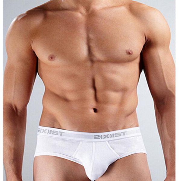 

4pcslot 2020 new 2xist men039s underwear 100 cotton classic simplicity mens briefs daily double5763579, Black;white