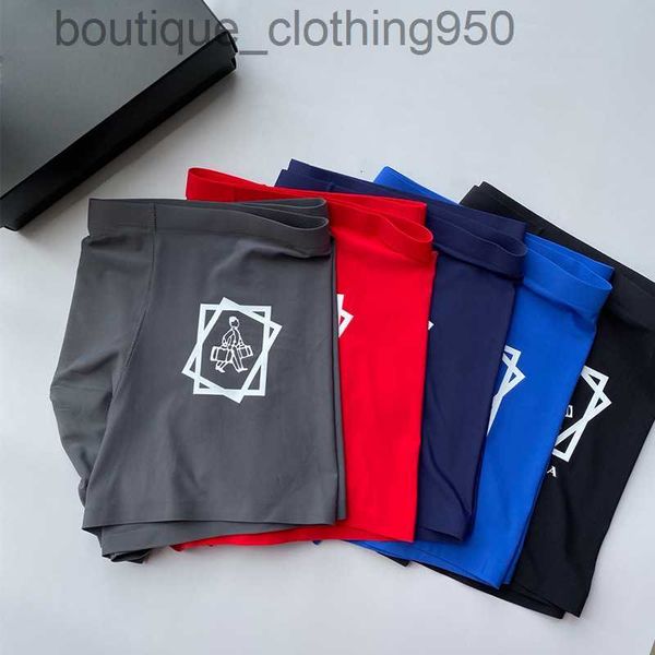 

designer mens underwear underpants fashion brand one piece lightweight breathable skin-friendly ice silk youth quadrangle flat leggings, Black;white
