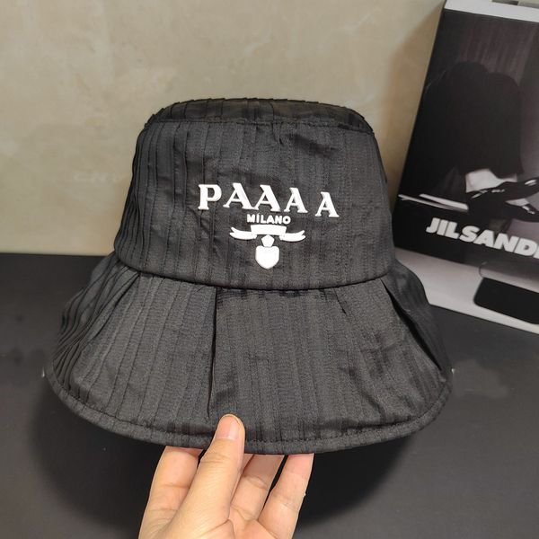 

pearl fisherman hat women's vintage dots sweet and cute big brim foreigner korean edition pot logo p hat, Blue;gray