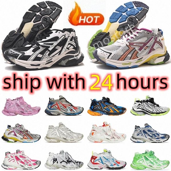 

designers women men outdoor shoes runner 7.0 transmit sense retro trainers black white pink blue burgundy deconstruction sneakers jogging hi