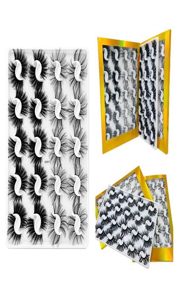 

curly crisscross 20 pairs thick false eyelashes set natural long reusable handmade fake lashes mink makeup for eyes with packing box2845869