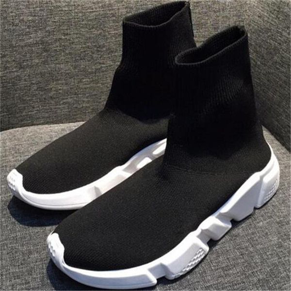 

Fashion Luxury Mens Womens Knit Sock Shoes Top Quality Casual High Cut Socks Designer Outdoor Platform Dress Shoe Size 36-45, Black