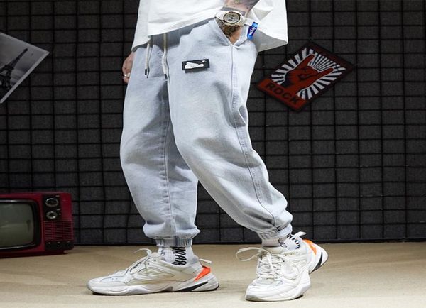 

2020 retro jeans male loose student korean version of boys leggings widelegged pants men039s ninepoint pants4553548, Blue