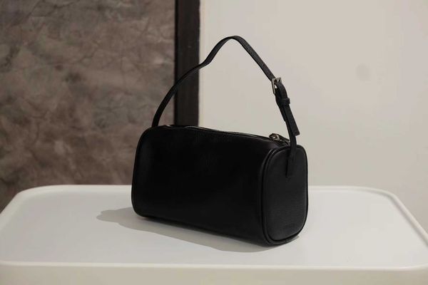 

the new row pencil bag leather suede small square lunch box 90s simple handbag women's bag