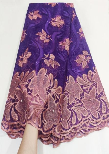 

2021 beaded african lace fabric french tulle laces fabrics 5yards whole nigerian swiss net material for wedding party4284403, Black;white