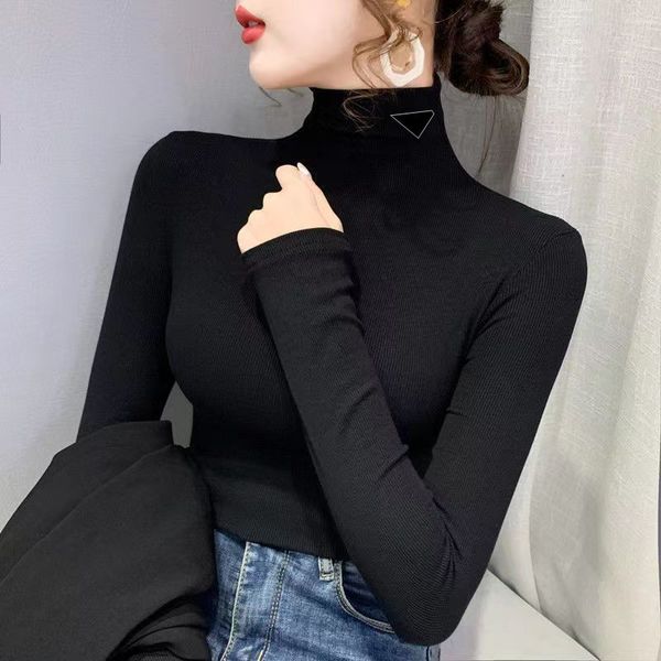 

womens knits tees fashion turtle neck red striped sweater designer lady long sleeve knit spring autumn slim sweaters s-3xl di_girl di_girl, White