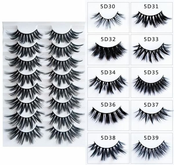 

new crisscross faux mink lashes 5d 8 pairs per pack 10 styles false eyelash extension full strap lashes9787990