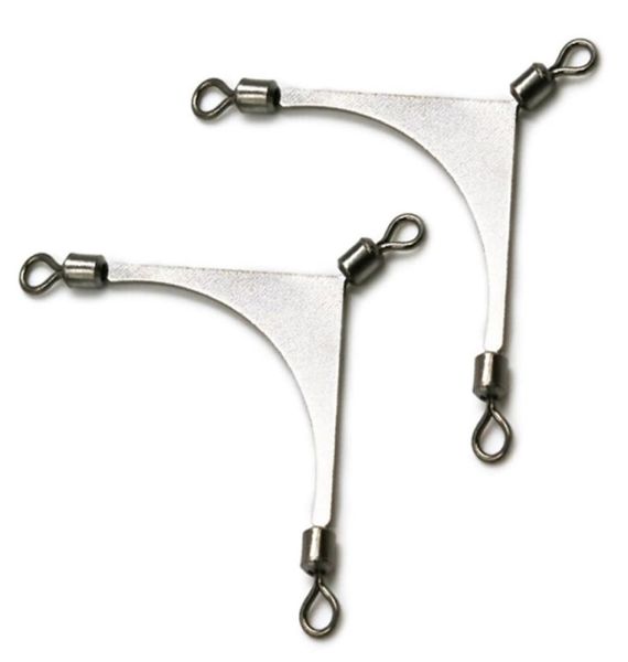 

200pieceslot 3 way swivel rolling pole swivels freshwater bass iice fishing tackle stainless fishing hook connector1780769