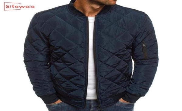 

siteweie fashion men thicken parkas jackets autumn winter warm coat outwear sports casual jacket men zipper clothes g49688685723482179, Black