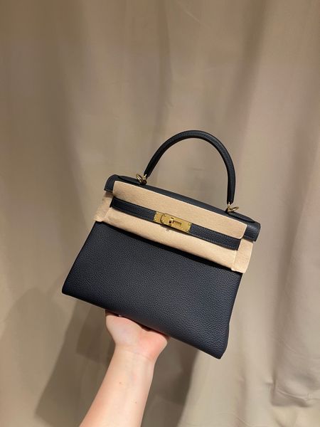 

kellybag 28cm bag togoskin 2z blne nuit gold buckle