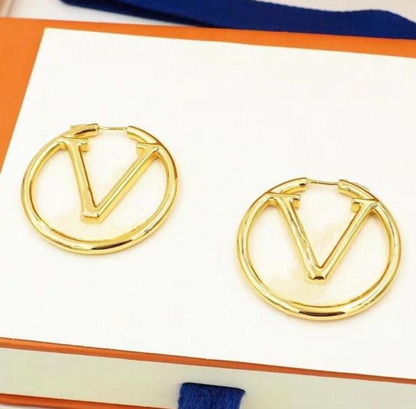 

fashion large gold hoop earrings for lady women party wedding lovers gift engagement jewelry for bride just hoops silver designer 6545390, Golden;silver