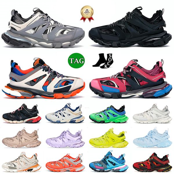 

luxury paris designer men women casual shoes track 3 3.0 triple white black sneakers tess.s. gomma leather trainer nylon printed platform tr