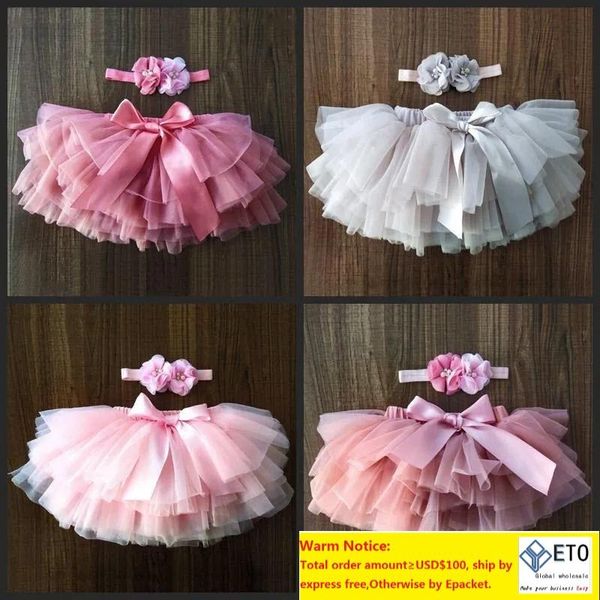 

15 colors baby girls tutu skirt bow gauze skirts with headband pp shorts skirt kids designer clothes girls baby princess skirtszz, White