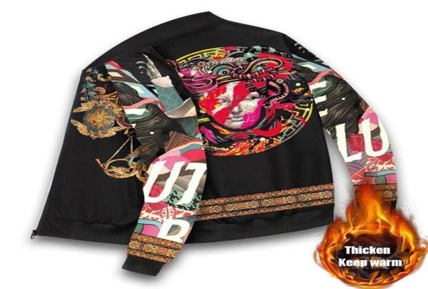

men039s jackets autumn hiphop harajuku style printed zipper longsleeved flight suit jacket baseball uniform streetwear fashio1688640, Black;brown