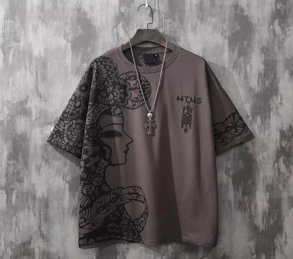 

2021 apparel tees national fashion printed short sleeve tshirt men brand tshirt mens summer loose mens t shirt half asian pl766208027, Black;brown
