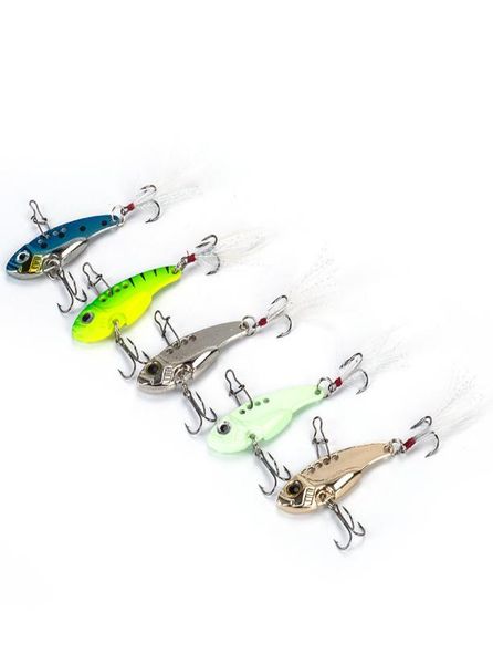 

7912g 3d eyes metal vib blade lure with feather sinking vibration baits artificial vibe for bass pike perch fishing5876982