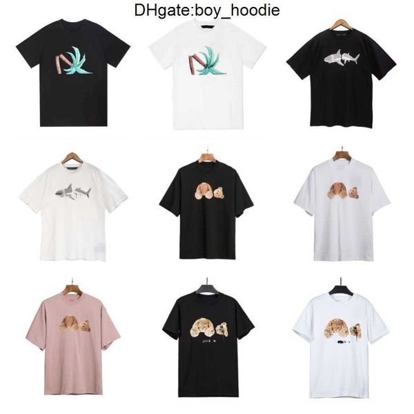 

mens t shirts women designers palmed angels tshirts tees polos man s casual chest letter shirt luxurys clothing street shorts sleeve clothe, White;black