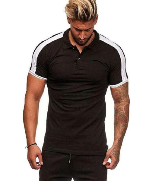 

summer fashion men sport shirt men t shirts slim fit gym summer sportswear new arrival15565044507959, White;black