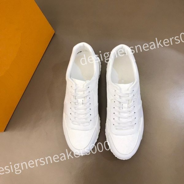 

luxurys quality sneakers fashion platform shoes embossed letter sneaker men women trainers genuine leather casual shoe rd0806, Black