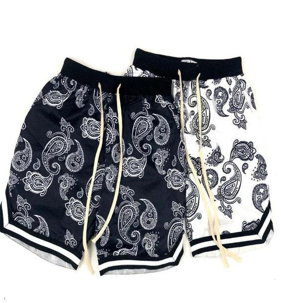 

men039s shorts 2022 harajuku streetwear men bandana pattern fashion summer hip hop casual bottoms elastic wais man pants3984110, White;black
