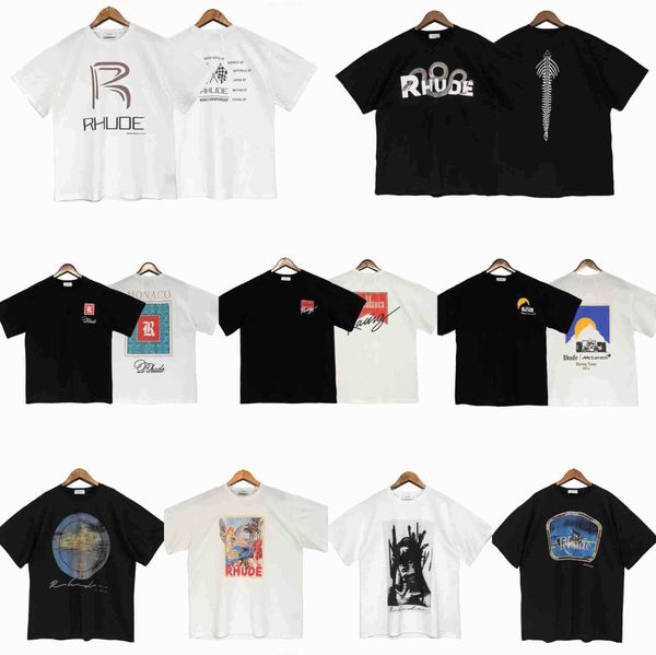 

smvp men women oversized rhude t shirt men women 1 1 t-shirts car print rhude tee, White;black