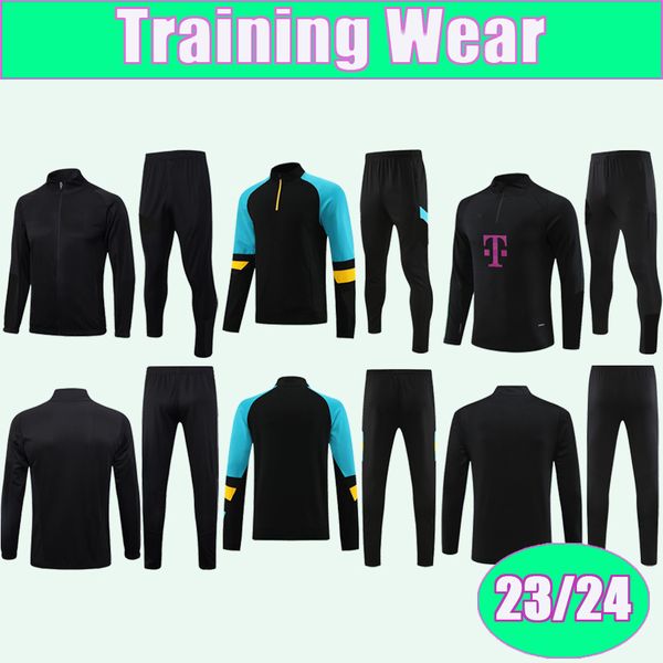 

23 24 lewandowski sane muller jacket tracksuit kit suit soccer jerseys coman choupo-moting davies sabitzer sarr hernandez kimmich football s, Black;yellow
