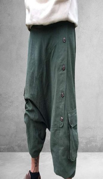 

heflashor men039s green harem pants bloomers vintage loose pants meditation outdoor men hip hop wide leg trousers pantalon homb2460638, Black