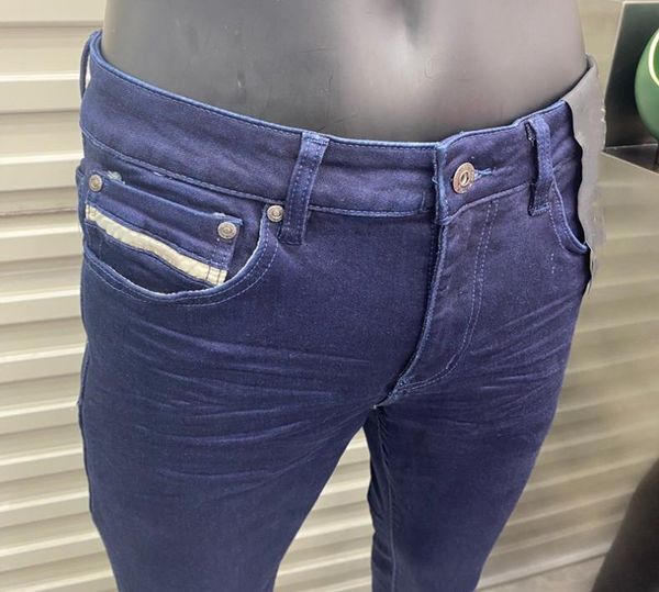 

fashion casual mens classic jeans designers dsl slim fit zipper fly motorcycle regular trousers solid pattern blue pants size 2947313784