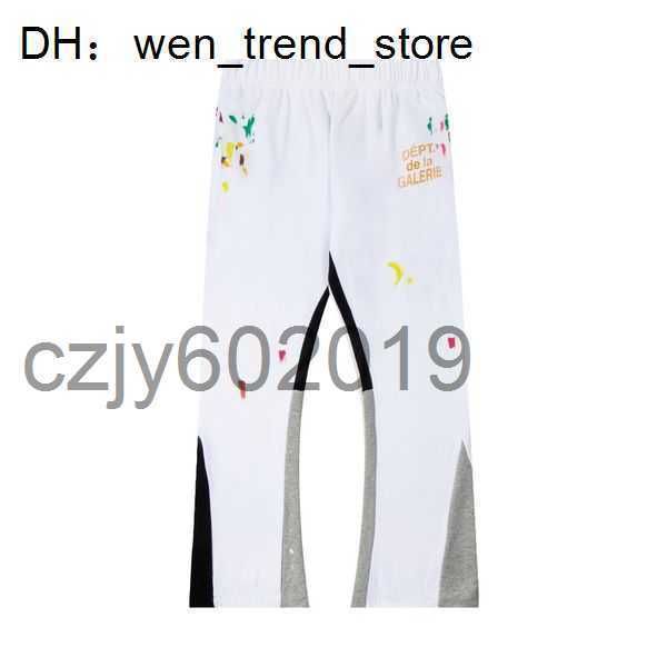 

mens jeans pants galleryes sweatpants dept speckled letter print men's women's couple loose versatile casual straight 19 ymr4arkh, Black