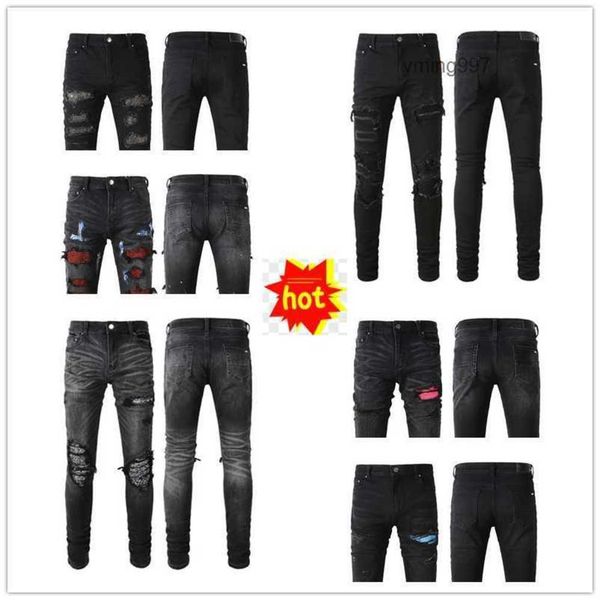 

clothing jeans coolguy 2023 luxury designer denim new holes trousers jean arrivals biker pants man amirly mens 95es, Blue