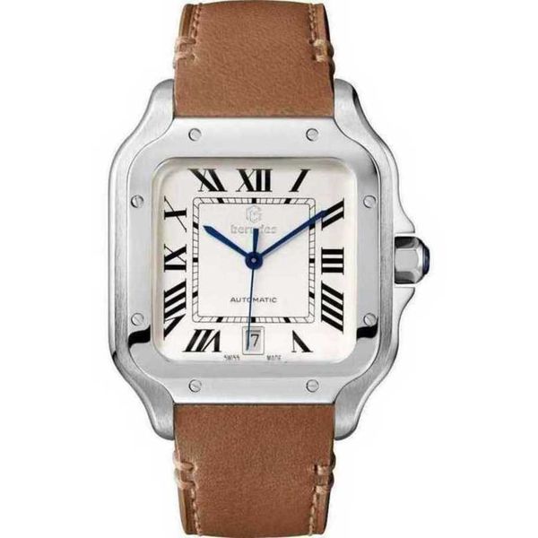 

designer men santons watch automatic movement watches 65no mechanical montre cater luxe prx uhr with box perfect gift, Slivery;golden