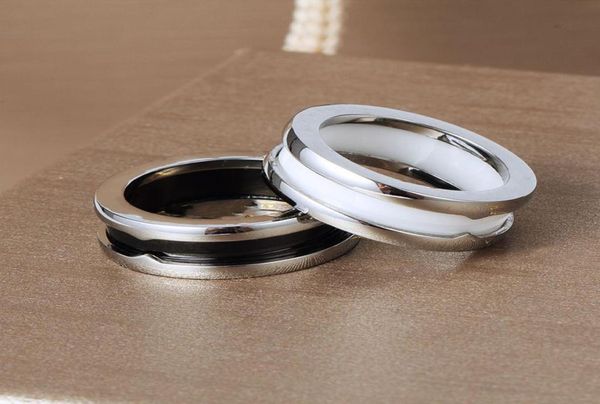 

band rings fashion jewelry stainless steel ceramic couple rings men and women valentine039s day gift5903841, Silver