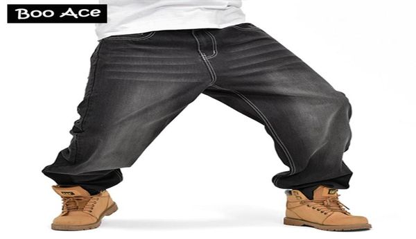 

whole mens hip hop baggy loose black jeans denim printed jeans skateboard pants for men street dance trousers 3046 fs4967277i7688513, Blue
