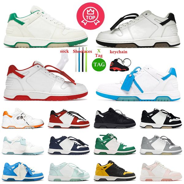

out of office sneaker designer casual shoes low offes white black light blue vintage grey leather offs mens womens off loafers trainers pla