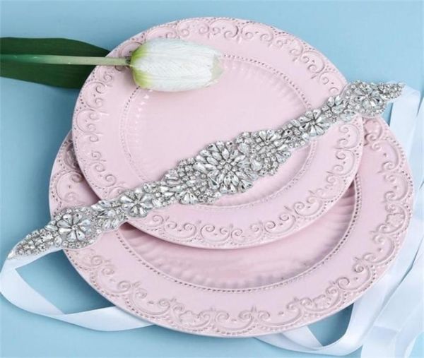 

selling crystals beaded wedding belt ivory white satin sparkling long beads bridal belts handmade very sash for brides1120117533078