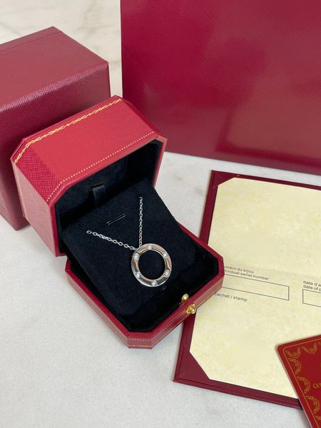 

designer pin planet gold full drill necklace standard 18k pure gold creates silver classic fashion necklace that never fades for woman gift