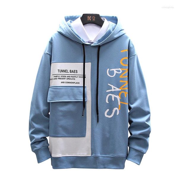 

men's hoodies loose sweater ink drawn long-sleeve summer casual fashion sweatshirt male large size spring jacket men, Black