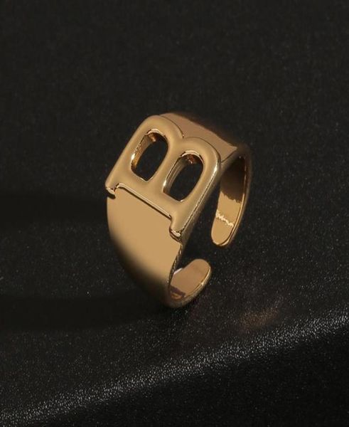 

ring luxury men women jewelry fashion 18k gold wide version 26 english letter hip hop temperament tail tide27165061284, Silver